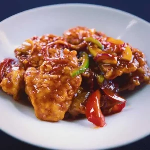 Oriental Chili Fish Slices Of Sea Fish And Capsicum Cooked In Chili Oil And Soy Sauce