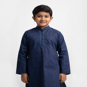 Blue Jacquard Panjabi