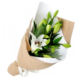 small-size-white-asiatic-lilly-bouquet