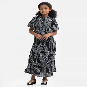 Black Georgette Woven Set