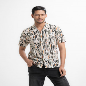 Multi-color Cotton Short Sleeve Casual Shirt