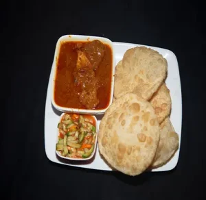 Luchi with Chicken Masala