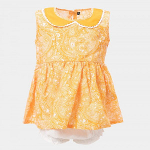White Cotton Newborns Frock