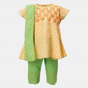 Yellow Cotton  Salwar Kameez