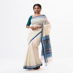 White Cotton Saree