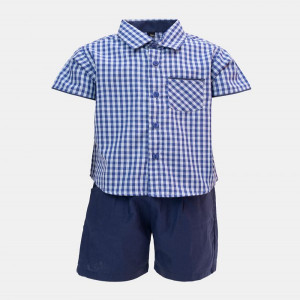 Check Cotton Shirt Pant Set