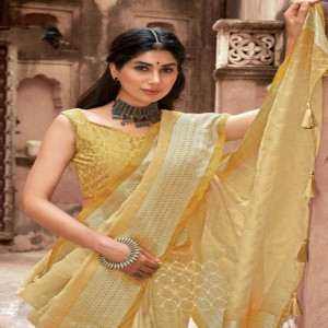 Tissue Silk Jacquard Border Saree