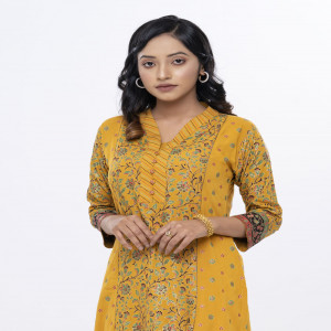 Yellow Viscose Kameez