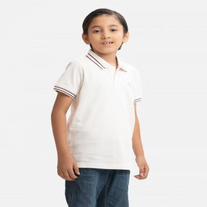White Pique Short Sleeve Polo