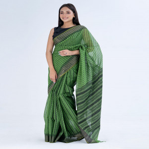 Green Cotton Saree