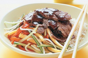Beef with baby corn