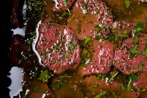 Beef with vasil leaf