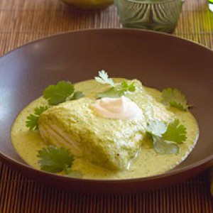 Pomfret in gerlic sauce