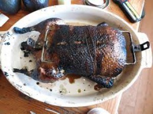 Flaming duck