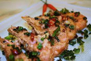 Prawn with green papper & chili