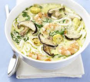 Thai king prawn soup