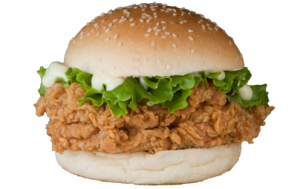 Crispy chicken burger