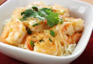 Prawn red curry with coconut milk