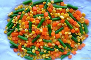 Mixed vegetables with almond