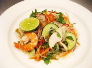 Chicken & prawn salad