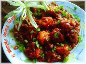 Prawn garlic sauce