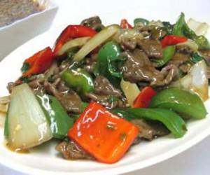 Beef with mixed vegetables
