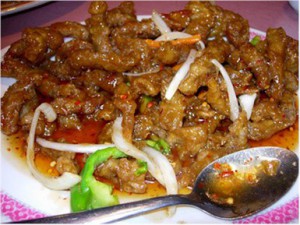 Sze-Chuan Beef Chilli Ginger