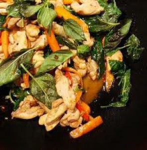 Chicken with Basil Leaf