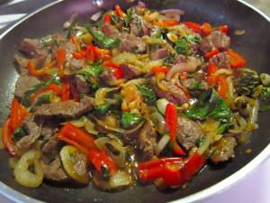 Beef with Basil Leaf