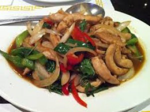 Thai Shrimps With Basil Leaves