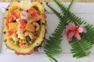 Baked Shrimps In Pineapple