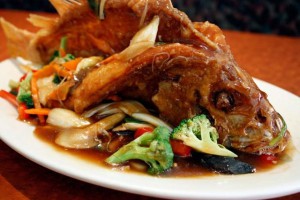 Steamed Whole Red Snapper
