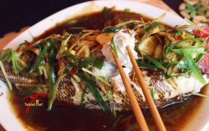 Steamed Pomfret With Mushroom & Ginger
