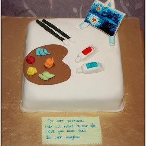 Canvas & Color Cake