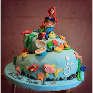 The Little Mermaid Theme Cake
