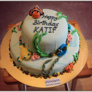 2 Tier Finding Nemo Cake
