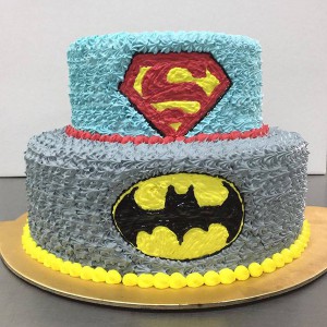 Spiderman &amp; Batman Cake