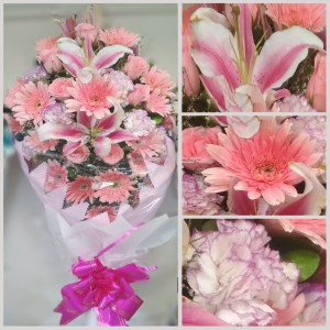 Light Pink Gerbera Flower Bouquet