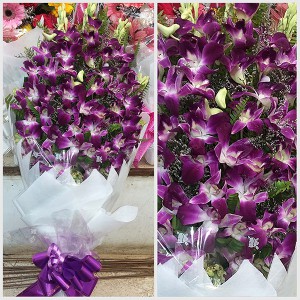 Purple Orchid Flower Bouquet