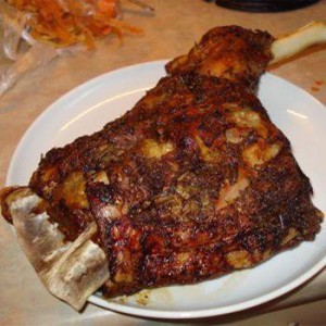 Mutton leg roast