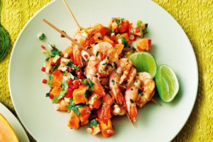 prawn-papaya