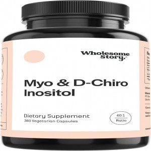 Myo-Inositol & D-Chiro Inositol Blend | 90-Day Supply | Most Beneficial 40:1 Ratio | Hormonal Balance & Healthy Ovarian Function Support for Women | Vitamin B8 | (360 Capsules)