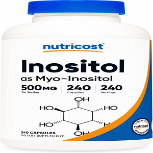 Nutricost Inositol Capsules 500mg, 240 Capsules - Veggie Capsules, Non-GMO, Gluten Free (Myo-Inositol)