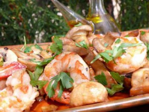 Prawn With Garlic & Mushroom