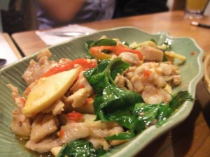 Fried cuttle Fish With Basil Leaf