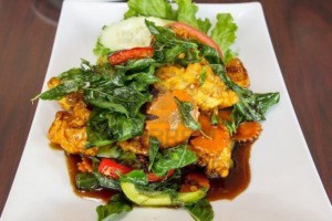 Chickem With Basil Leaf