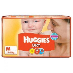 Huggies Dry Baby Diaper (5-11 Kg) M-60 Pieces