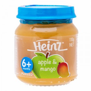 HEINZ PUREED APPLE & MANGO 110GM
