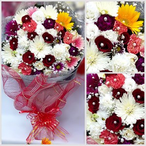 Rose Mixed Flower Bouquet-1
