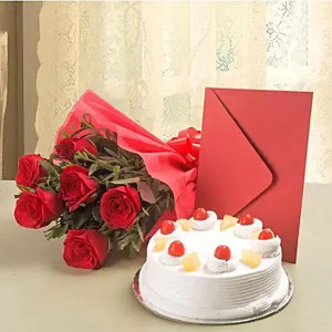 Roses & Cake Gift Hamper